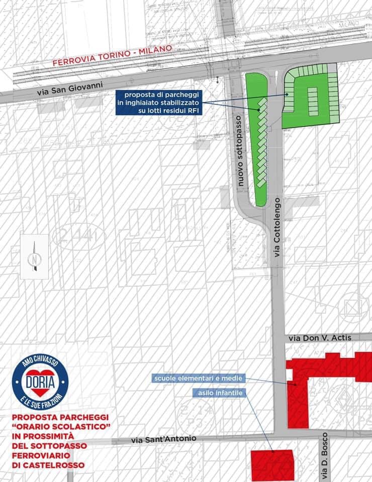 Castelrosso – Proposta di realizzazione di Parcheggi e Parco Giochi nei pressi del Sottopasso ferroviario